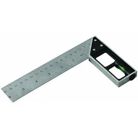 Silverline Anschlag- und Gehrungswinkel mit Wasserwaage 150 mm