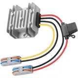 DC/DC 9-36V Auf 12V 5A Port Konverter, Wasserdichter Spannungswandler 12/24V Zu 12V 5A 60W Max Buck-Wandler Step Down Wandle Mit Sicherung & Klemmleiste Abwärtsspannungsregler