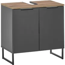 BASIC by Balculina Waschbeckenunterschrank Denver 60 x 60 x 35 cm Schwarz Matt