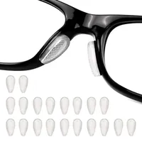 10 Paare Silikon Nasenpads,3,5mm Antirutsch Klebend Brillenpads,Selbstklebende Brillen Pads,Transparent Rutschfeste Nasenpads,Brille Zubehör,Nasengriffe für Brillen Und Sonnenbrillen (Tropfenform)