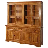 MASSIVMOEBEL24.DE Buffet Oxford Akazie 204 x 50 x 220 cm Hellbraun