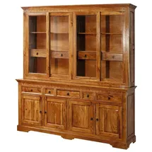 MASSIVMOEBEL24.DE Buffet Oxford Akazie 204 x 50 x 220 cm Hellbraun