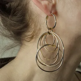Steuer Ohrhänger STEUER Metall Glänzend rosé vergoldet  one-size gelb