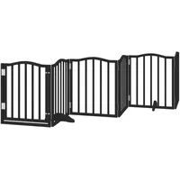 vidaXL Hundetor Faltbar 2-tlg. Schwarz 160 cm