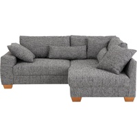 Home Affaire Ecksofa HOME AFFAIRE Sofas Gr. B/H/T: 227 cm x 77 cm x 190 cm, Struktur grob, Ottomane rechts, mit Bettfunktion, grau (grauschwarz) Ecksofas Bestseller