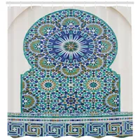 ABAKUHAUS Duschvorhang 175 x 200 cm blau