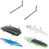 QLS Dachbox Wandhalterung 82,5 cm Box 80 aus Stahl zur Aufbewahrung von Dachkoffer Skibox Sportgeräte Surfbrett iSUP