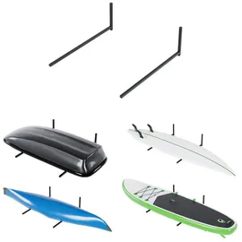 QLS Dachbox Wandhalterung 82,5 cm Box 80 aus Stahl zur Aufbewahrung von Dachkoffer Skibox Sportgeräte Surfbrett iSUP