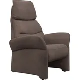 Relaxsessel ALINA "Savin", braun (hellbraun xbo 2), B:84cm H:114cm T:88cm, Struktur fein XBO (100% Polyester), Sessel, Relaxsessel, in Größe M, Liegefläche 180cm, verstellbar, optional mit Aufstehhilfe