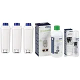 Set für Delonghi Aqualogis AL S002 3-tlg., EcoDecalc Entkalker 500 ml, Milkclean 250 ml