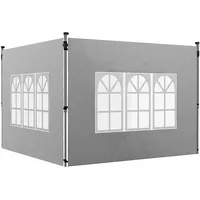 Outsunny Seitenteile für Pavillon 3x3/3x4 m 2 Stück Hellgrau 2,95 x 1,95 m