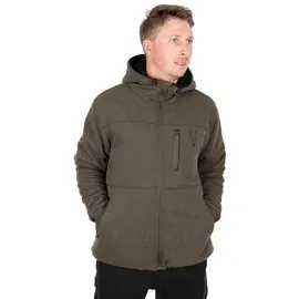 Fox International Collection Sherpa Reißverschlusspullover - Green / Black - L
