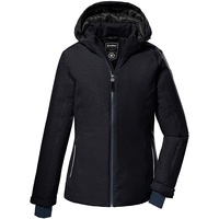 killtec Damen Skijacke/Funktionsjacke mit abzippbarer Kapuze und Schneefang KSW 111 WMN SKI JCKT, schwarz blau, 34, 38664-000