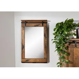 MASSIVMOEBEL24.DE Spiegel Mango 60x8x100 Natur lackiert Railway #163