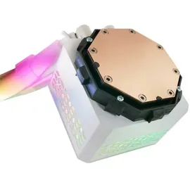 Mars Gaming ML-ULTRA240 Weiß, Flüssig-CPU-Kühlung, TDP 500W, Infinity Mirror, 2 Silent FDB ARGB Lüfter, ARGB Rohre, Universal Multisocket