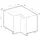 Vicco Eckunterschrank R-Line 75,6 x 81,6 x 46 cm Weiß Hochglanz