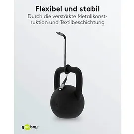 goobay 49270 Lightning USB-CTM Textilkabel mit Metallsteckern, 0,5 m Grau schwarz, 1 St.