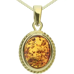 Kette mit Anhänger OSTSEE-SCHMUCK "Ostsee-Schmuck Kette mit Anhänger Jolin Kette mit Anhänger Jolin" Gr. 42, gold (goldfarben), Halsketten, Damen, 42cm, Gelbgold 333, L: 42cm
