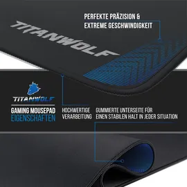 Titanwolf Speed Gaming Mauspad 350 x 250mm Mousepad / 3mm Höhe / rutschfest / strapazierfähig
