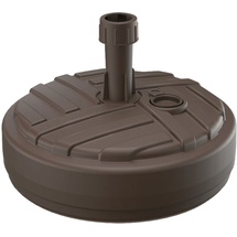 Prosperplast Runde Polyethylen -Regenschirm -Basis mit gestreiftem Design 39 x 39 x 13 cm in Schokoladenfarbe