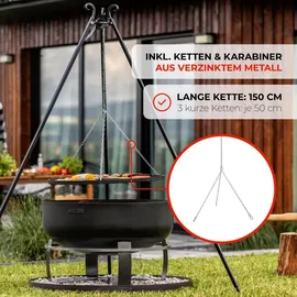Cook King Schwenkgrill 180 cm inkl. Grillrost Ø 50 cm Rohstahl 