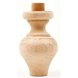 Holzando Holzfüße für Möbel aus Erle ø65 - naturbelassenes Holz - ideal für Restauration & Reparatur - Möbelfüße Holz in Verschiedene Größen & Materialien erhältlich