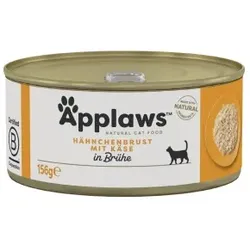 Applaws Nassfutter Katze Adult in Brühe Hühnerbrust mit Käse 48x156 g