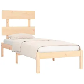 vidaXL Massivholzbett 90 x 200 cm Beige