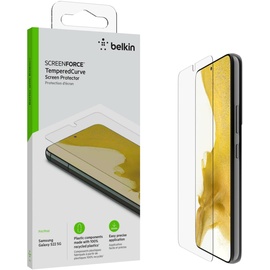 Belkin TemperedCurve vollflächiger Displayschutz; einwandfreie, blasenfreie Anbringung mit enthaltener Positionierungsschale, OVB029zz
