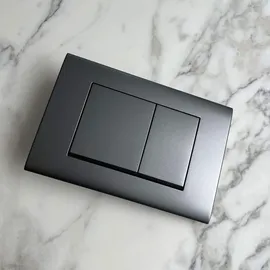 Stilform Drückerplatte Gunmetal Kompatibel zu Geberit Duofix Sigma / Delta 2 Mengenspülung