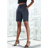 LASCANA Shorts, mit Gürtelschlaufen und Bindeband, Loungewear, blau