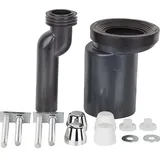 Haas + Sohn WC-Anschlussgarnitur etagiert um 25 mm, DN 110 - Schwarz