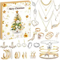 Schmuck-adventskalender 2025 Für Frauen, Erwachsene Und Teenager: 24 √úberraschungen, Armbänder, Ringe Und Ohrringe.