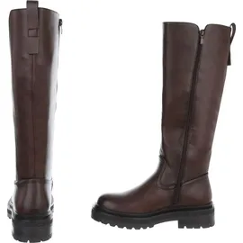 Ital-Design Plateaustiefel Damen Braun 37