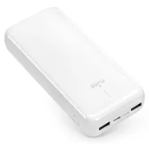 PURO Power Bank 20000 mAh mit zwei USB-A-Anschlüssen und einem USB-C-Schnellladeanschluss – inklusive Kabel - Weiß