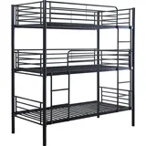 Habitat et Jardin Etagenbett HAVIN 90 x 190 cm Metall schwarz