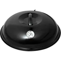 Paella World Backhaube 42cm mit Thermometer, Schwarz,