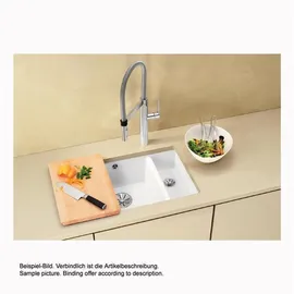 Blanco Subline 350/150-U links basalt + Handbetätigung + InFino