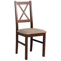Beautysofa Esszimmerstuhl Stuhl Nilo X (2 Stk. pro Satz) aus Holz mit gepolstertem Sitz (2 St), Beine in: Buche, Sonoma, Stirling, Nussbaum, Schwarz und Weiß braun