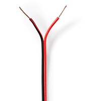 Nedis CAGW0500BK1000 Audio-Kabel 100 m Schwarz Rot,