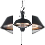 Sunred Terrassenheizer Indus Bright - Stahl - Aluminium - Länge 36 cm - Höhe 48,5 cm - hängend - schwarz - 2100 Watt