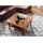 Massivmoebel24 Couchtisch Oxford Braun Akazie 85 x 85 x 45 cm