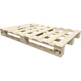 LIPA Palettenbett Bett Holz Massivholzbett 100x200cm Holzbett 100cm stabil 100 cm massiv (100x200)