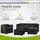 Juskys Punta Cana L Polyrattan Lounge schwarz/dunkelgrau