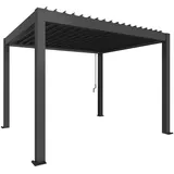 Biohort Pergola 255 cm x 312 cm x 367,5 cm Dunkelgrau-Metallic