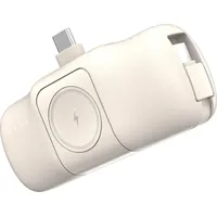 Wozinsky Mini-Powerbank mit integriertem USB-C-Kabel und Apple Watch Ladegerät