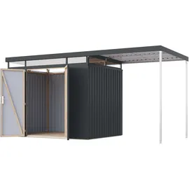 Karibu Gerätehaus Titanium 3 SET 4,97 x 2,09 m Grau