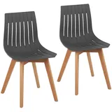 Stuhl 2er Set bis 150 kg Sitzfläche 50 x 47 cm grau - Stühle Fromm & Starck