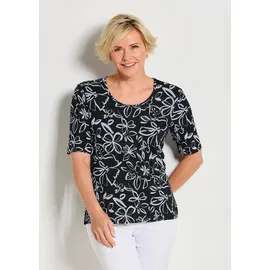GOLDNER Cityshirt floral Schwarz 22
