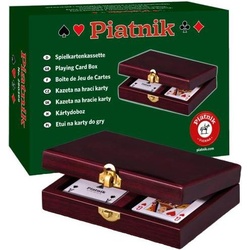 Piatnik PIA2800 - Luxuskassette -  Holz (für Bridge/Poker)